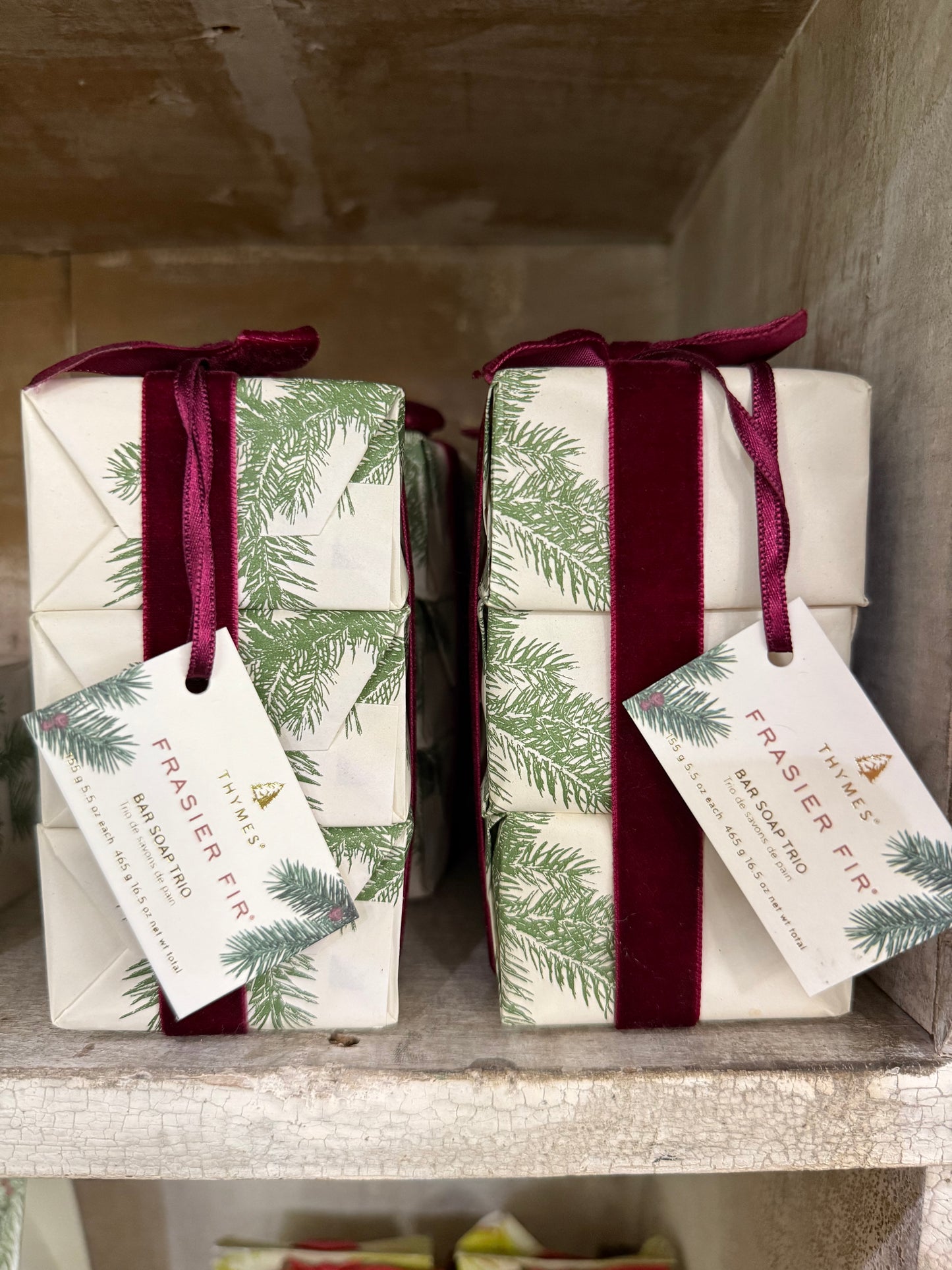 Thymes Frasier Fir Bar Soap Trio
