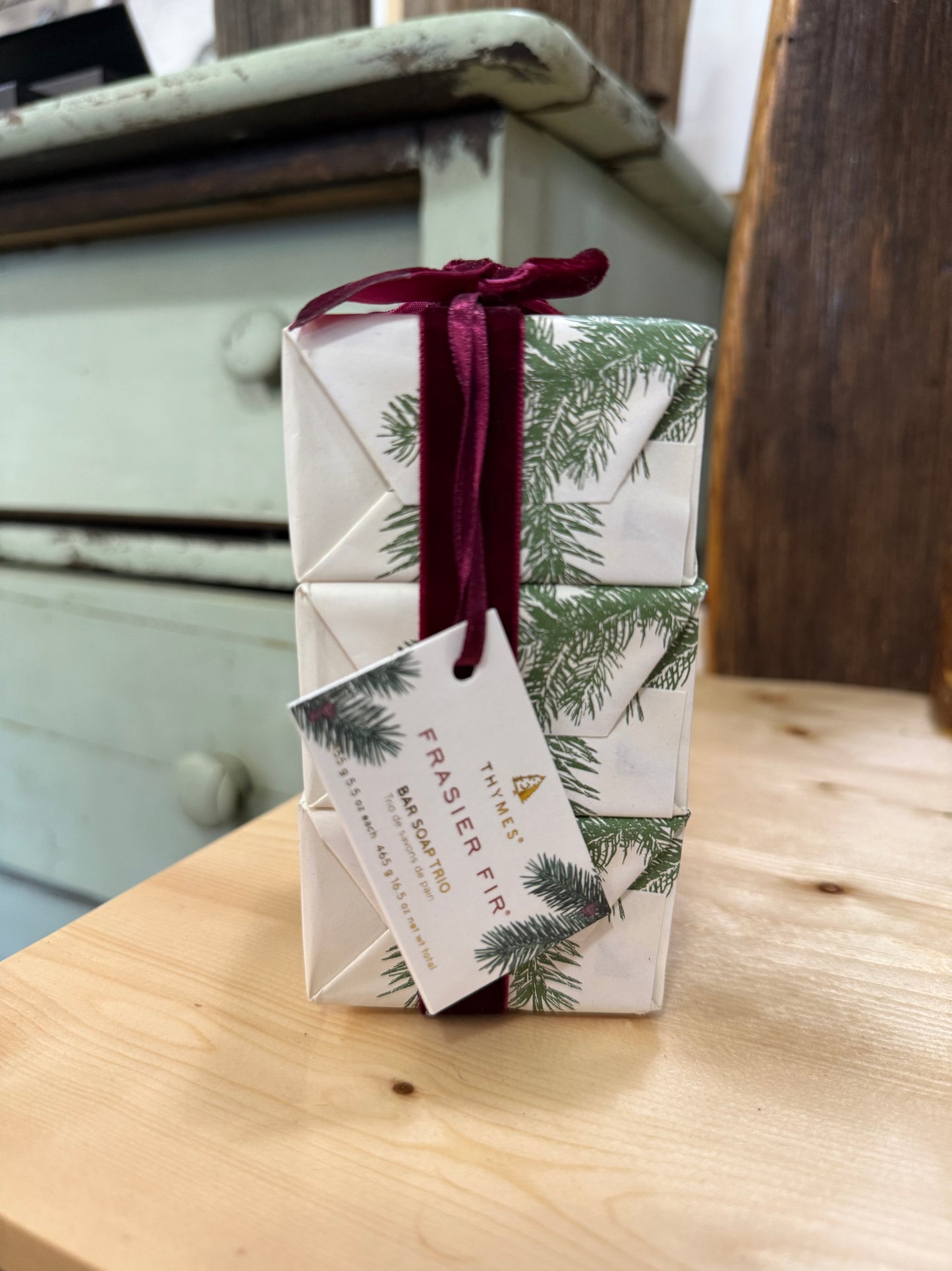 Thymes Frasier Fir Bar Soap Trio