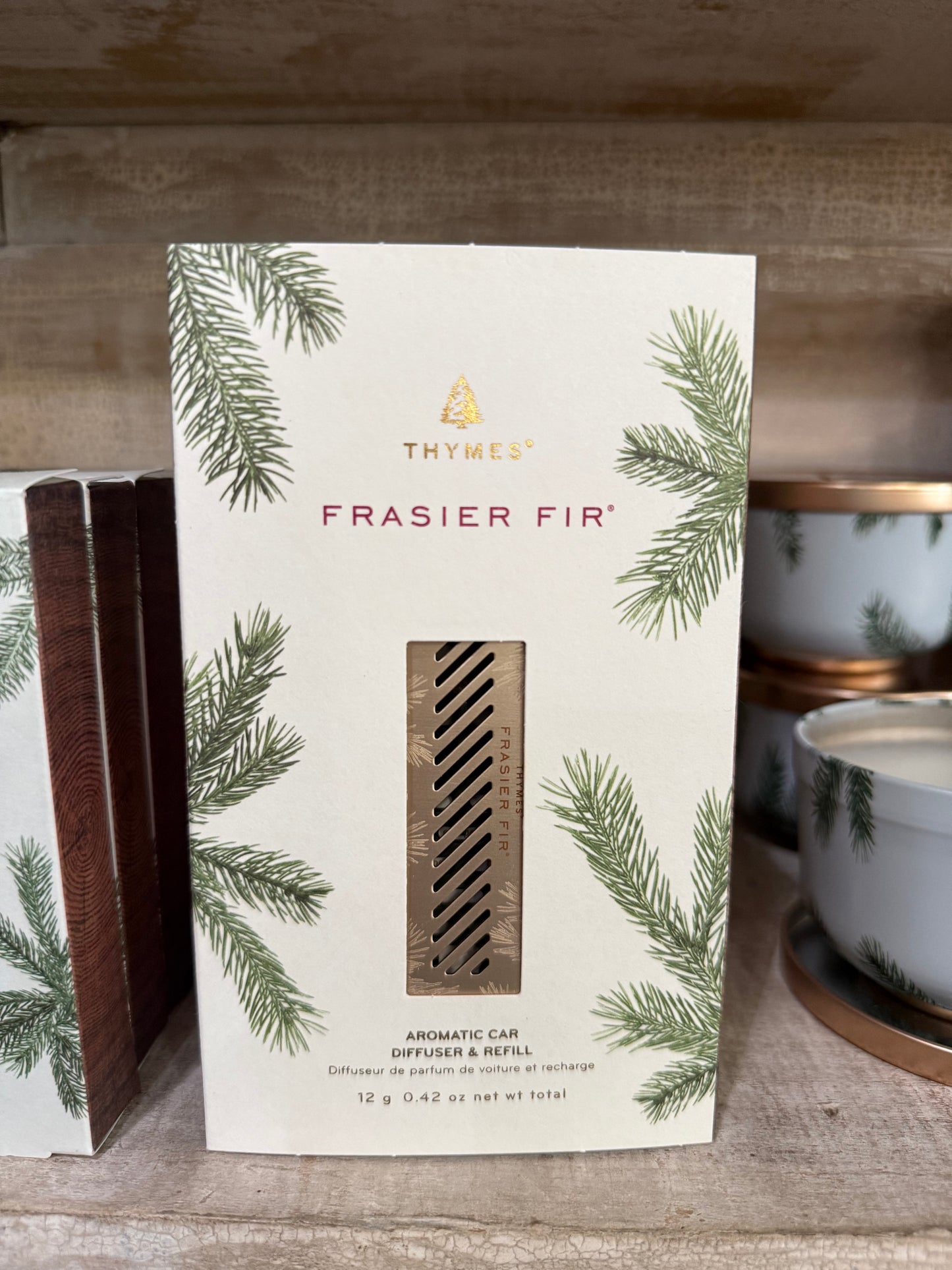 Thymes Frasier Fir Car Diffuser Kit