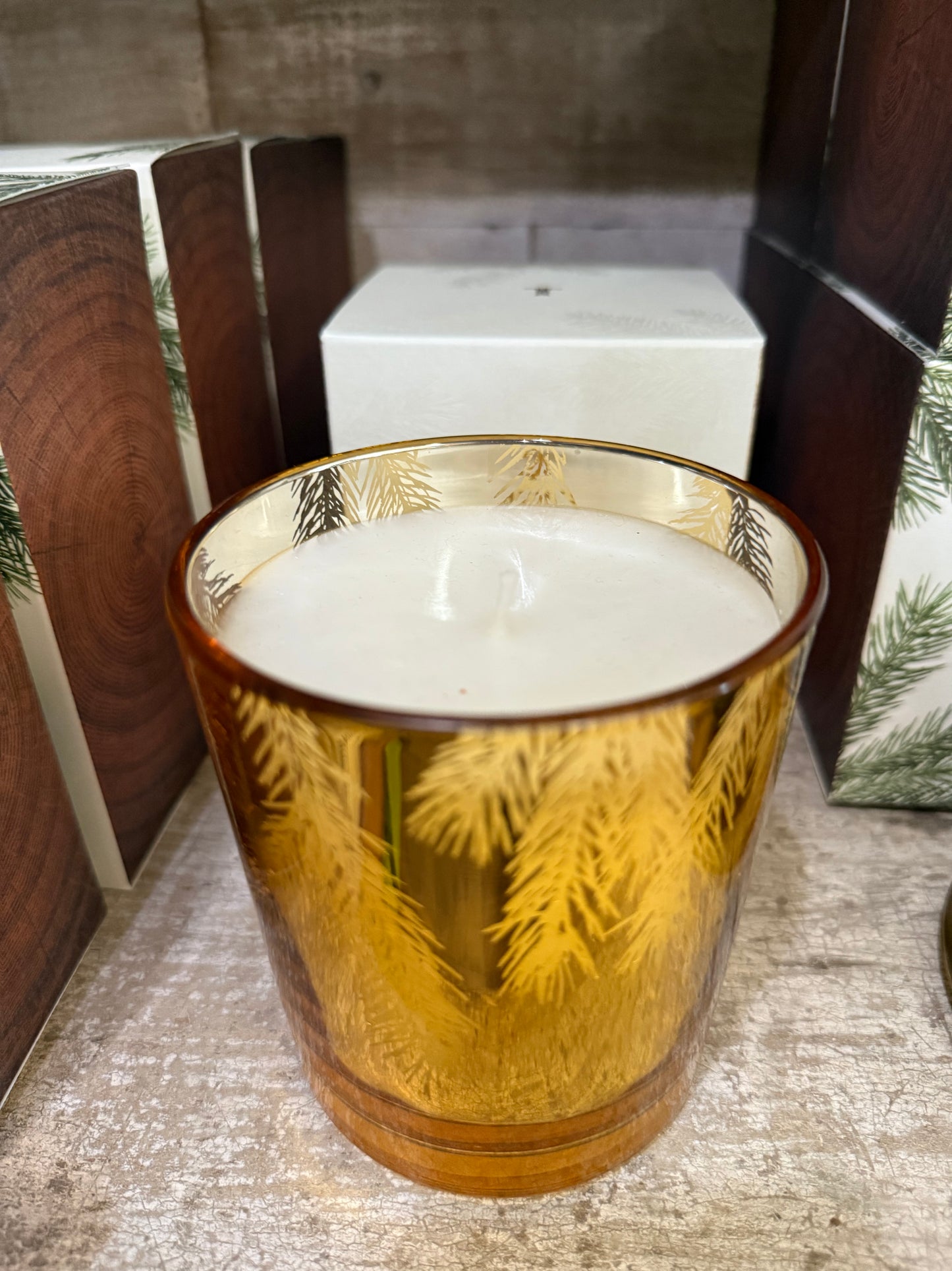 Thymes Frasier Fir Gilded Bougie Candle