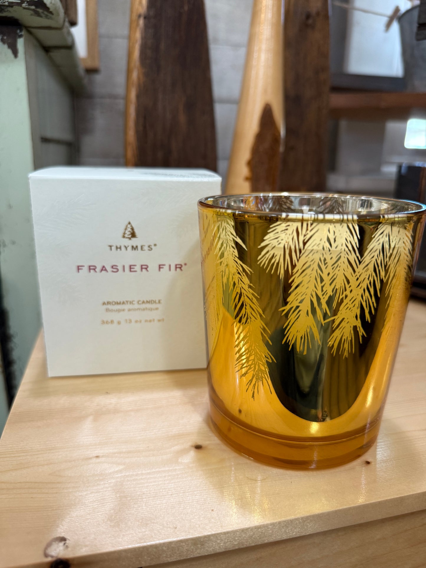 Thymes Frasier Fir Gilded Bougie Candle