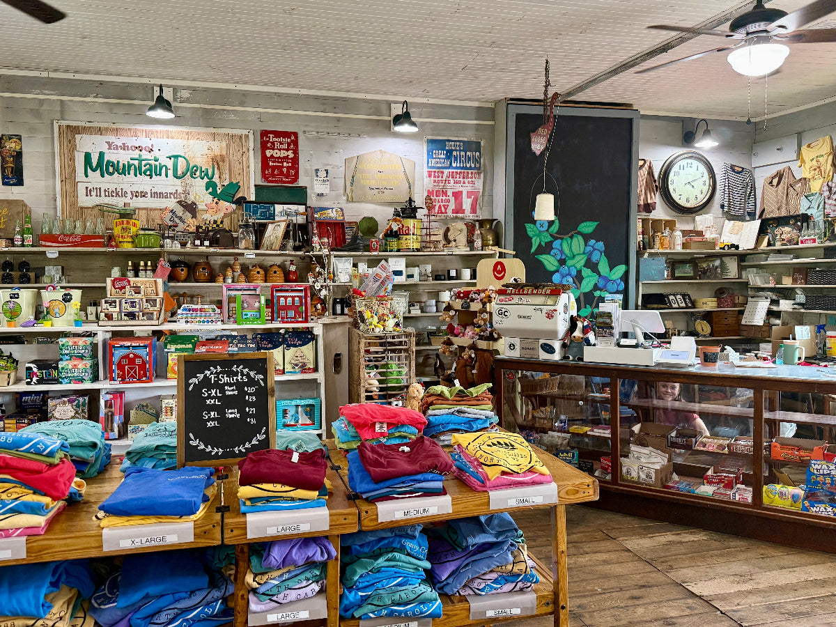 An inside view of The Old Store at Grassy Creek in Ashe County North Carolina